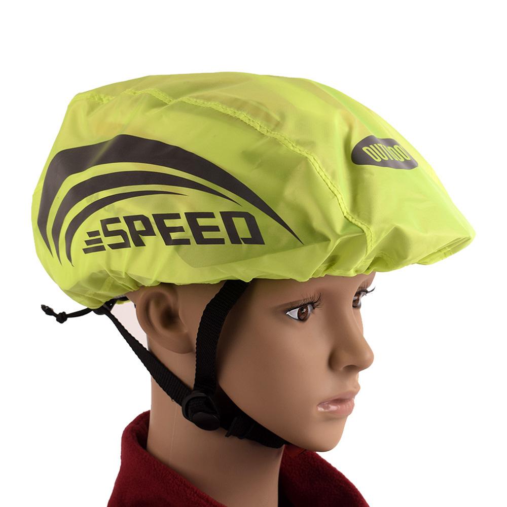TOPIND Hoge Zichtbaarheid Fietshelm Cover Nylon Winddicht Stofdicht Regenhoes Racefiets Fietshelm Cover Met Reflecterende Strepen Regenbescherming, Universele One Size Fits All (M