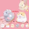 Capsule toys kawaii fatty milky hamster flocking plush dolls  gashapon toys