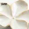 Retro Glaze Dipping Bowls Cherry Blossom Sauce Dish, Ceramic Sushi Soy Bowl, Small Unique Kiln Change Tableware Decorative Seasoning Appetizer Serving