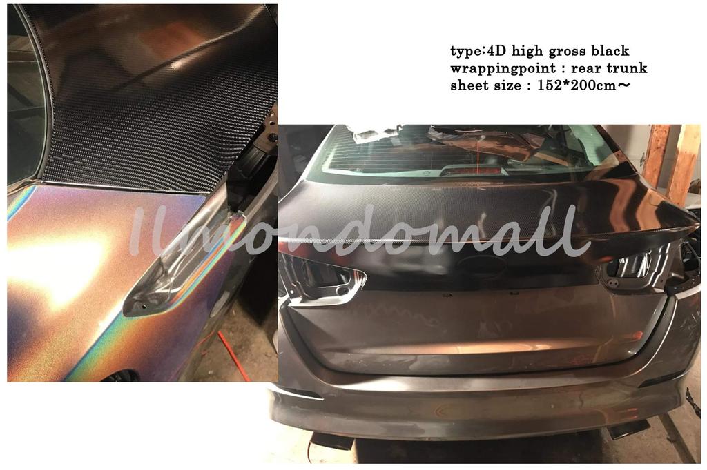 IlMondoMall 4D Carbon Sheet, High Gloss, Carbon Style, Carbon Sticker, General Purpose, Glossy Type