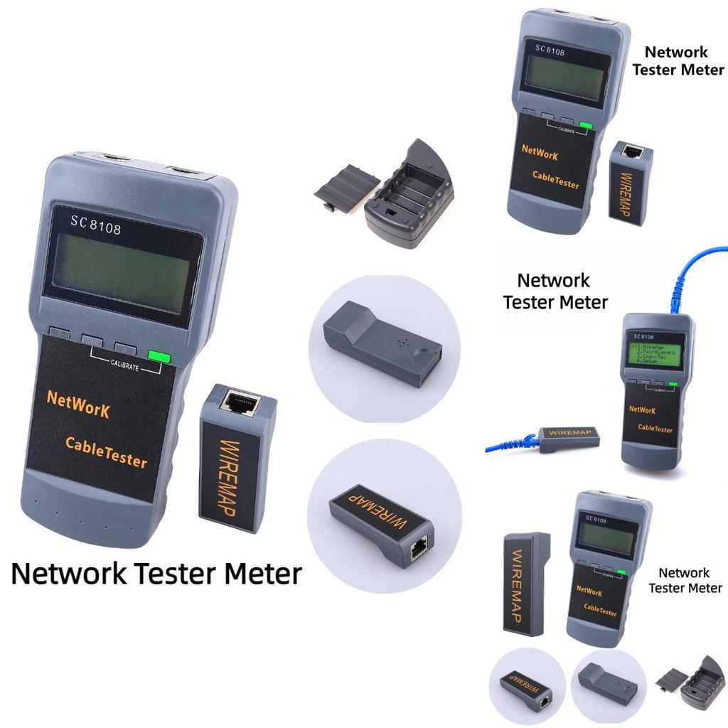 Sc8108 Network Cable Tester Length And Breakpoint Testing Rj45 Signal Detector Line Finder And Remote Identifiers