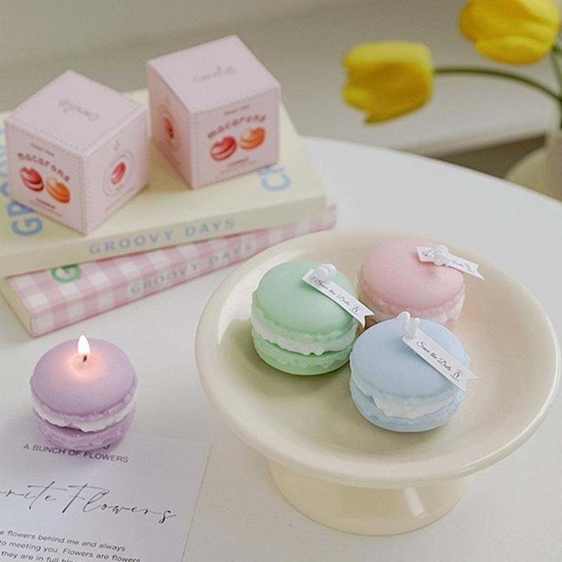 2026 Cute Macaron Creative Styling Aromatherapy Candles Home Fragrance Collection Decoration Ornaments Christmas Birthday Gifts