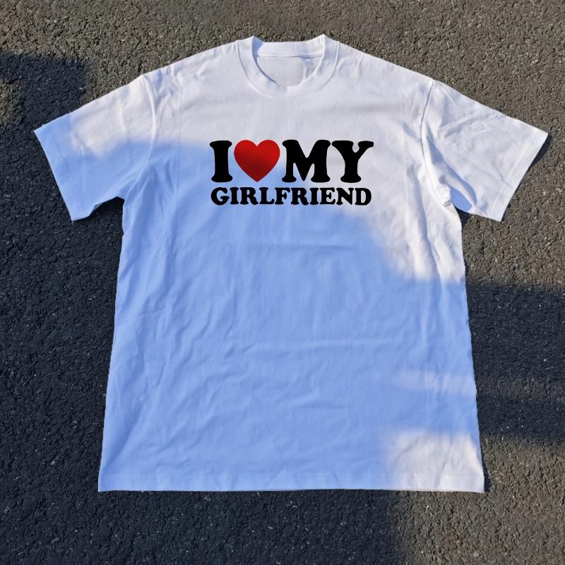 Romantic Text Print T-Shirt Breathable Cool, Comfortable Wear,Daily Casua