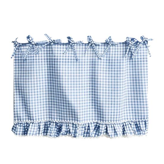 Oven Curtain, with Tie-Down Straps, Vintage Style, Easy Fastening Farmhouse Oven Door Ruffled Stove Skirt Curtain for Kitchen