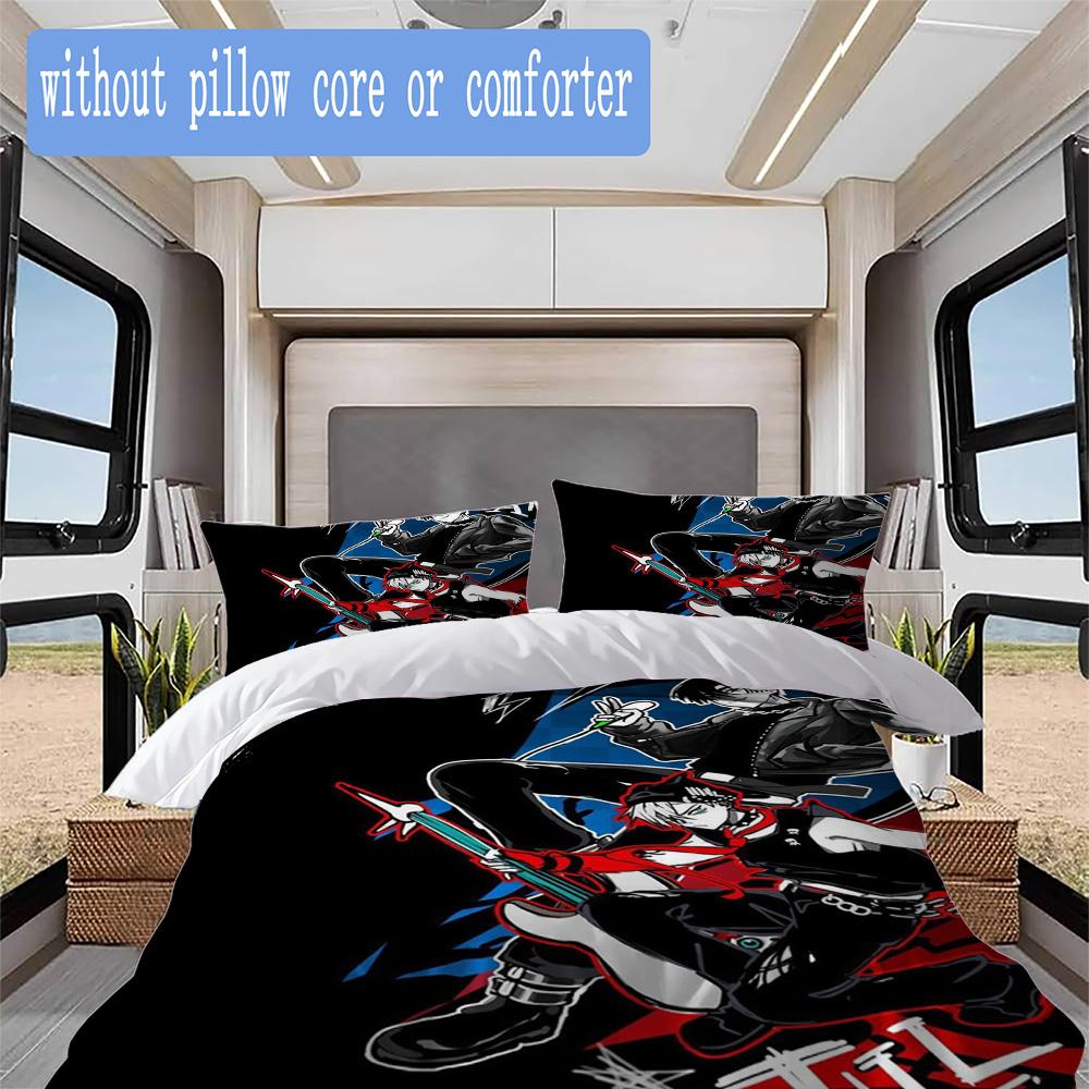 Anime-inspired "Till I" Pattern Bedding,Quilt Set Quilt Cover Pillowcase Home Birthday Gift (1*duvet cover+2*pillowcase,without core)XSJT0917283