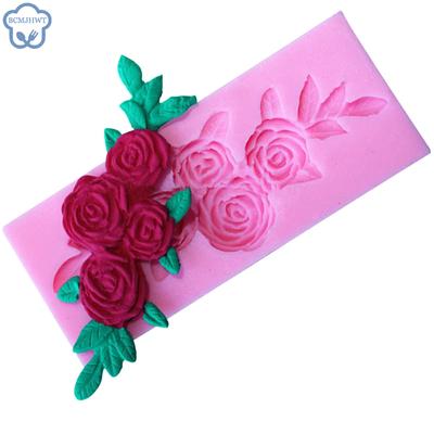 Silikonowe Formy Kwiat Róży Ślubne Toppery do Babeczek Fondantowe Narzędzia do Dekoracji Tortów Sugarcraft Cukiernictwo Cukierkowa Masa Plastyczna Formy do Czekolady Gumpaste