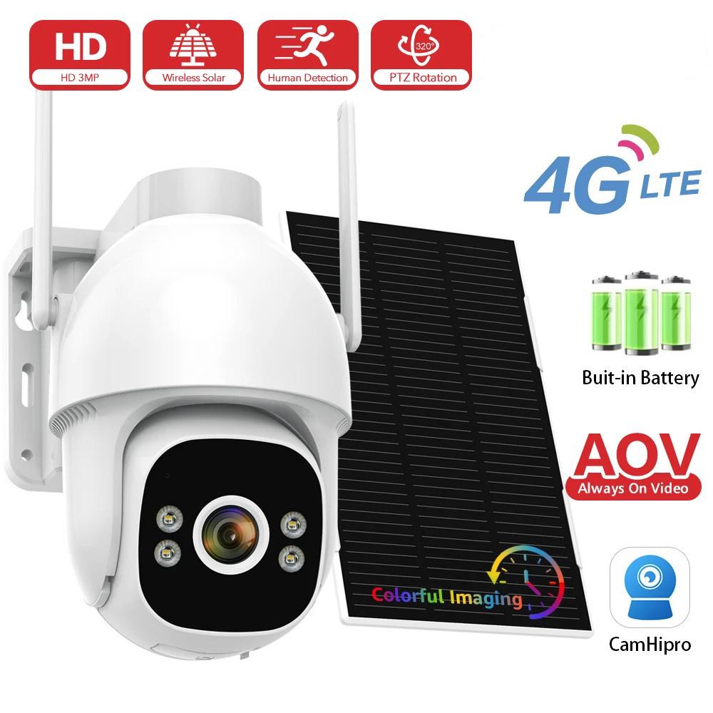 

CamHiPro Low Power Solar Monitor PTZ Dome Camera - European & American Version Dual Band WIFI Version - AOV Solar Monitor