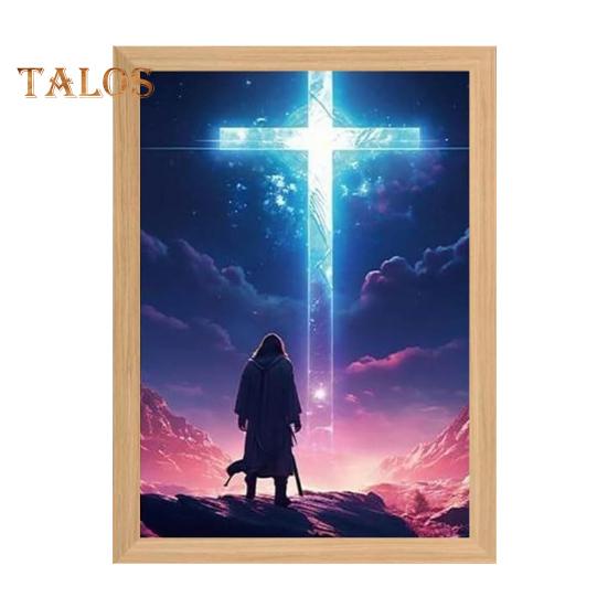 

Иисус лампа светодиодная рамка Христос свет мягкий свет затемняемая картина Иисус ночник освещенный церковный светильник декор S M