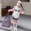 Girls' 2025 Spring/Autumn Baseball Jacket - Stylish Sports Top for Kids