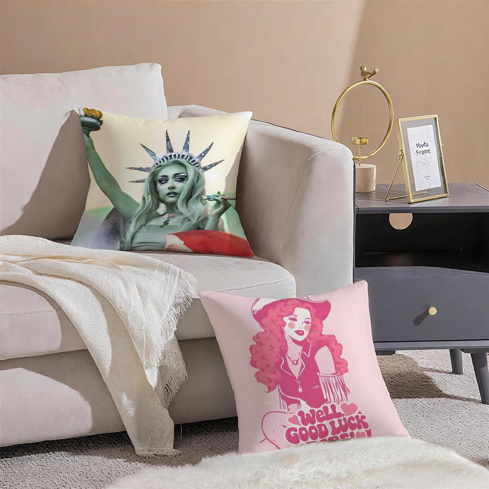 CChappellS RRoanS Cushion Cover Pillowcase Short Plush Invisible Zipper Room Sofa Cushion Cover