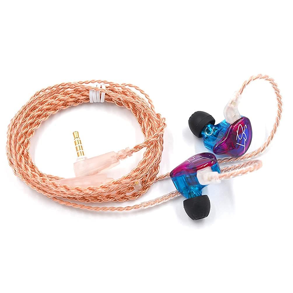 KZ ZST 1BA 1DD In-Ear Earphones, Clear Hi-Fi Monitor Earbuds, Wired Sports Gaming Earphones for Musicians, Singers, and Audiophiles (3.5mm, No Mic,