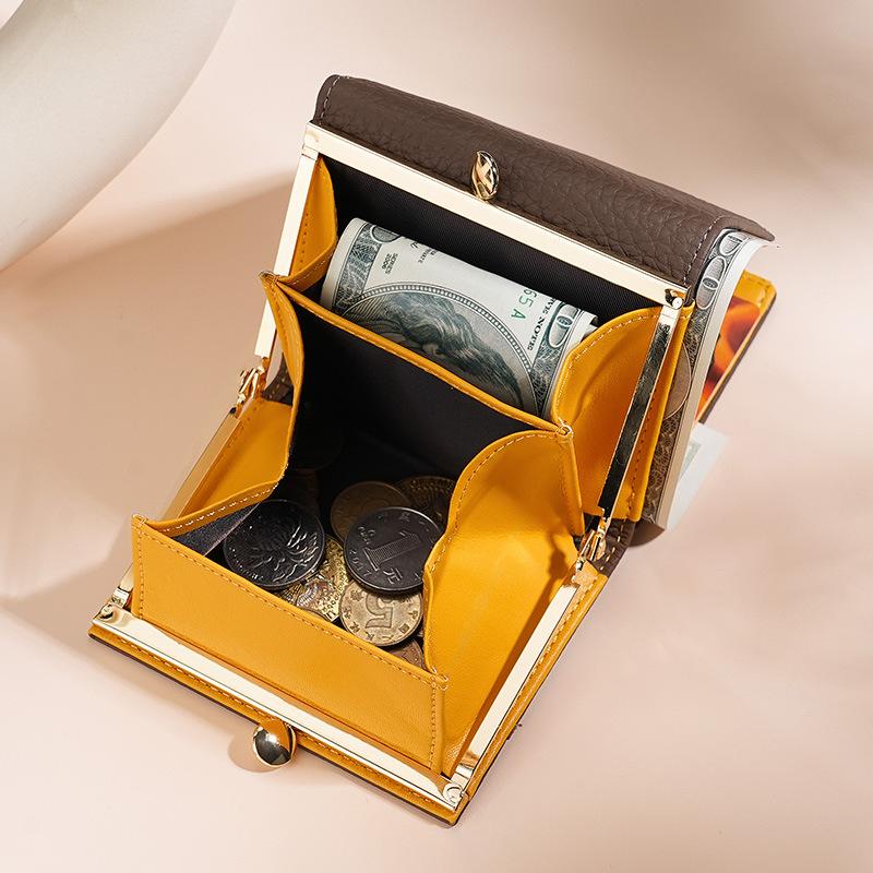 Premium Women's RFID Blocking Genuine Leather Wallet with Alloy Trim, Compact Coin Pocket & Anti-Theft Design