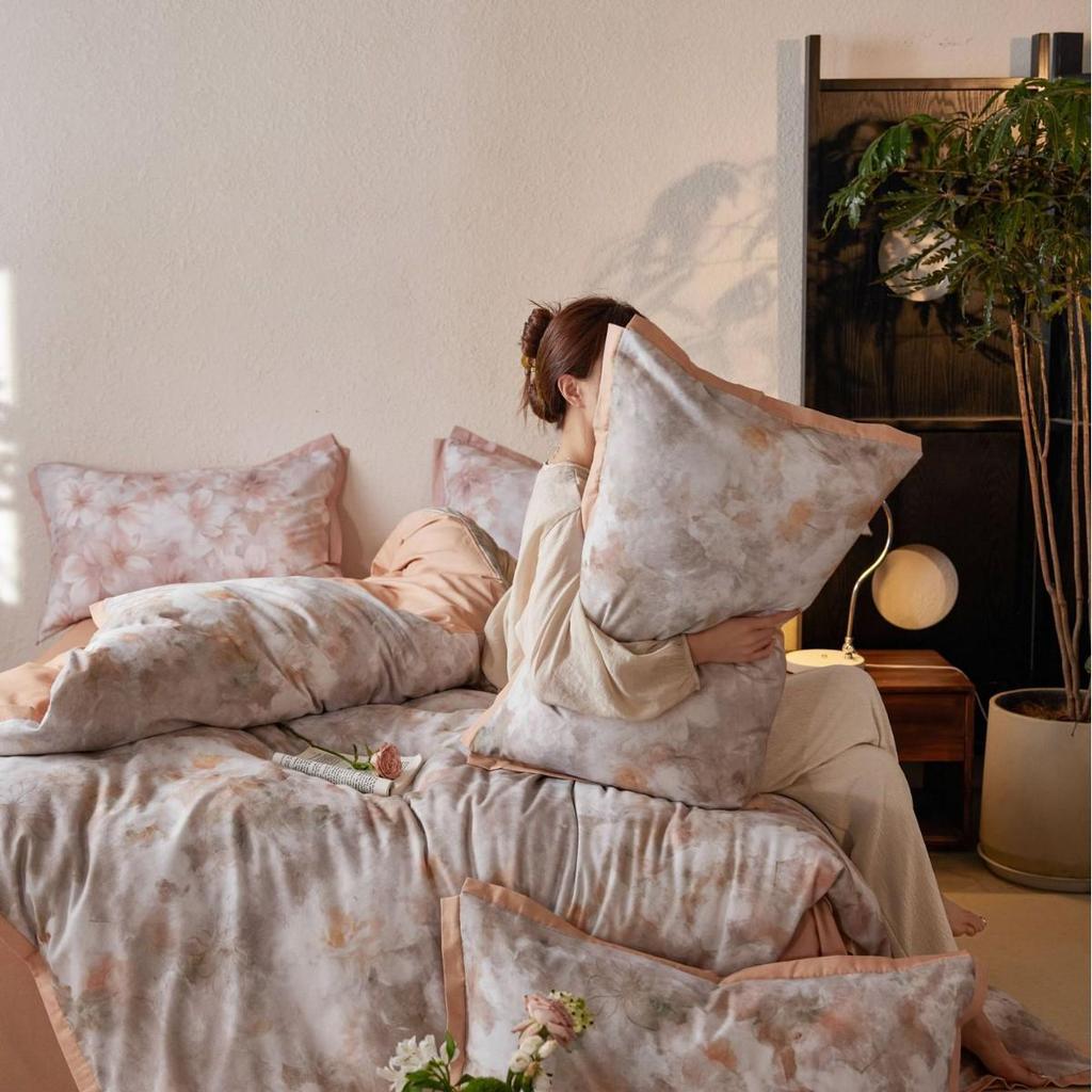 American Retro All-Cotton Flannel 4-Piece Bedding Set - Soft, Warm & Skin-Friendly for Autumn/Winter