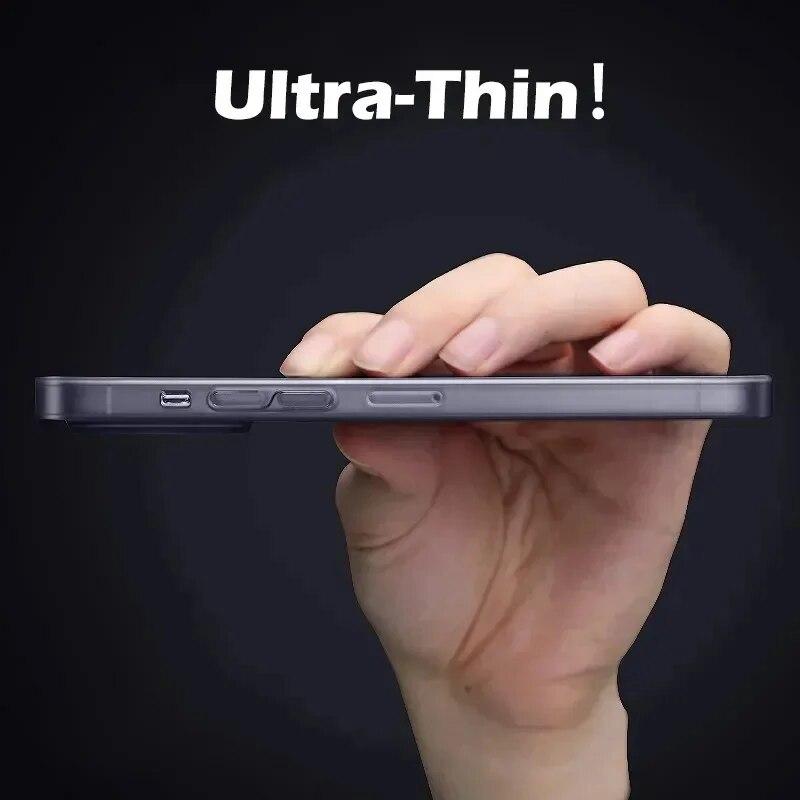 Ultra Thin Soft PP Case For iPhone 15 14 13 12 Mini 11 Pro X XR XS Max 7 8 Plus SE2 Matte Hard Back Translucent Clear Slim Cover