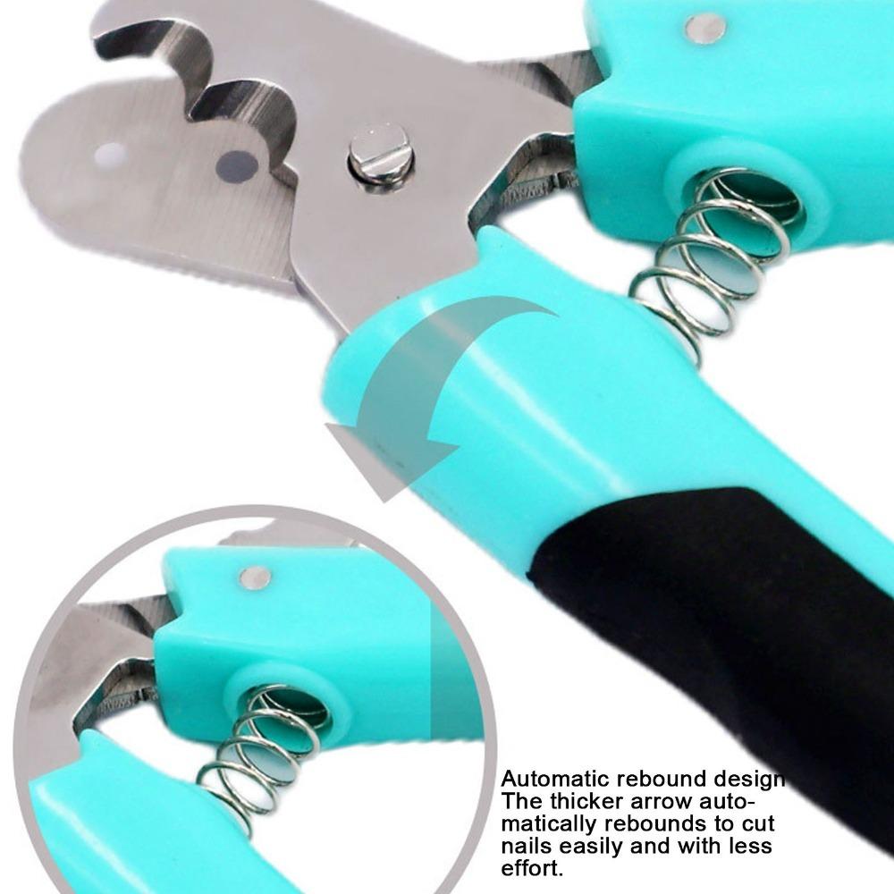 Curved Cut Edge Pet Nail Clipper Dual Hole Dual Hole Dog Nail Cutter  Paw Care Maintenance синий