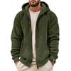 Men's Super Soft Composite Fleece Fashion Casual Zipper Cardigan Hooded Jacket Men's Sweater