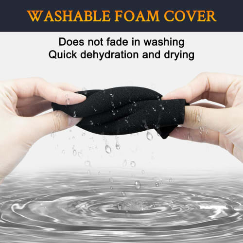 SOULWIT Microphone Foam Protective Cover/Pop Filter for HyperX QuadCast/QuadCast S/QuadCast 2S, Replacement Foam Cover/Windscreen for Mic - Black