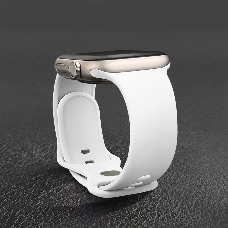 Sport Silicone Strap For Apple Watch Bands 44mm 46mm 42mm 45mm 41mm 49 40mm Correa Bracelet iWatch series 10 11 9 8 7 ultra 3 SE