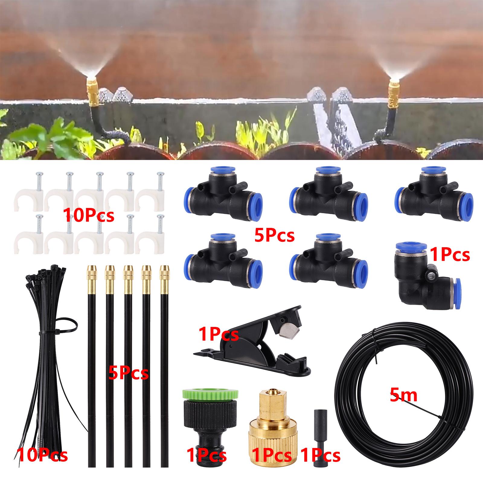 

5-20M Universal Way Automatic Atomization Watering Kit Free-Bend Misting Nozzle Flower Irrigation Cooling Humidify Dust Removal
