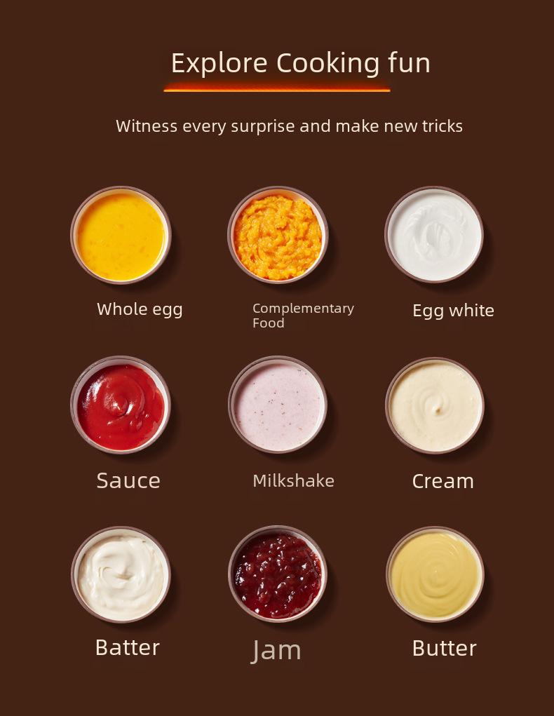 Mini-Hand-Eierschläger, kabellos, elektrisch: Automatischer Sahnequirl zum Backen