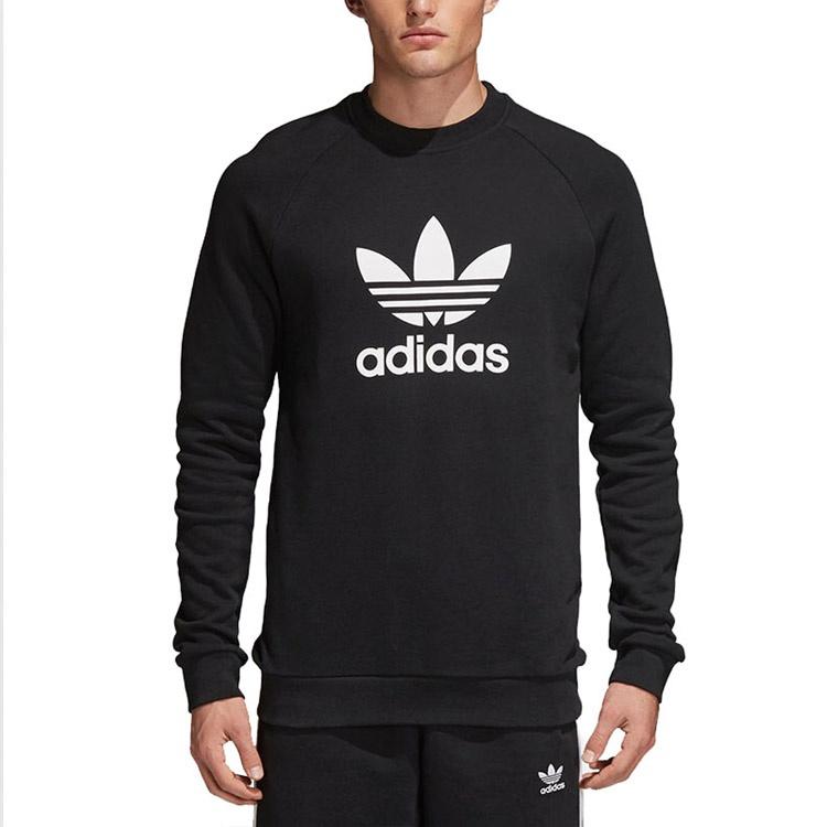 adidas Originals Trefoil Warm-Up Crew Sweatshirt 'Black' Men's CW1235
