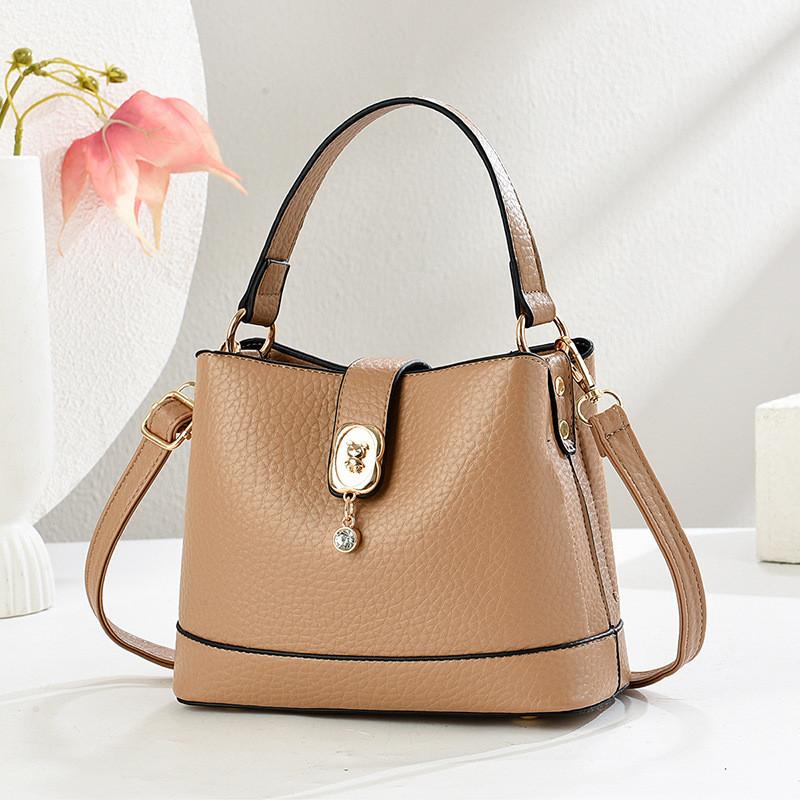 IELGY Ladies Messenger Bag Fashion Contrast Color Portable Bucket Bag
