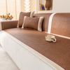 Natural Rattan Mat Sofa Mat  Summer New Non-Slip Seat Cushion Summer Ice Mat Solid Wood Sofa Cover