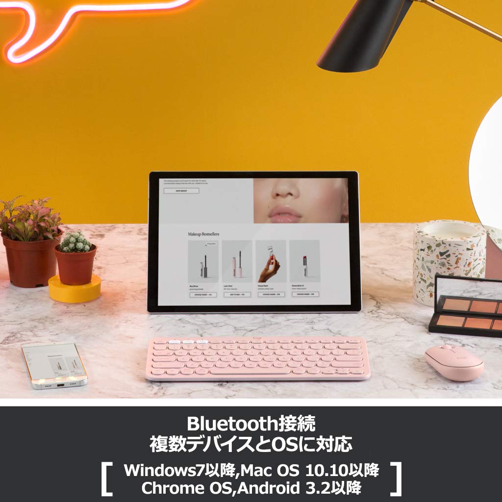 Bezdrátová klávesnice Logitech, tenká a malá bezdrátová klávesnice K380RO, Bluetooth, bezdrátová, Windows, Mac, iOS, Android, Chrome, K380