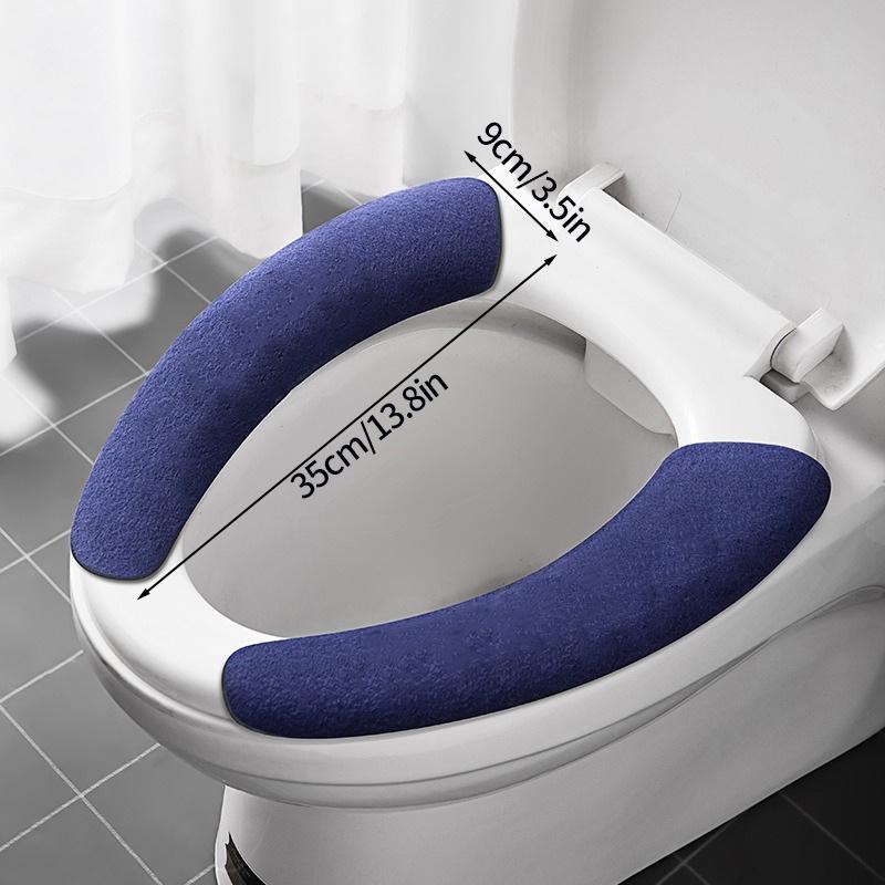 Universal Toilet Seat Cover Toilet Seat Cover Pad Bathroom Warmer Seat Lid Cover Toilet Sticker Home Bathroom Supplies