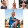Finger Middle Scary Halloween Mask Latex Full Head Costume Party Prop Cosplay