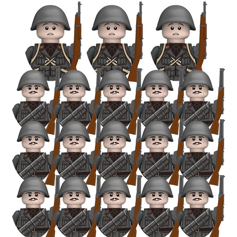 Figure Militari della Seconda Guerra Mondiale Modello Soldato Particelle Piccole Blocchi da Costruzione Giocattoli per Bambini Regali