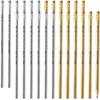 M&G Aurora Series 24 Pack HB Triangular Wood-Cased Pencils, Unsharpened with Erasers, Smooth Writing Break-Resistant Core, 6 Two-Tone Striped Colors