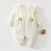 Little Flower Autumn Crawling Suit: 40g Pure Cotton Newborn Bodysuit & Outdoor Romper