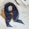 Long silk scarf neck high-end decorative scarf multi-functional floral headscarf headband hair tie waist belt streamer