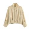 Womens Plaid Pilot Jacket Loose Fit Casual Top Everyday Wear