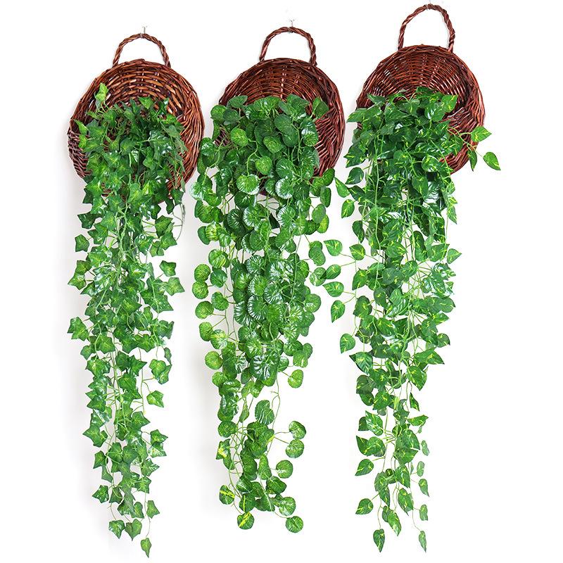 Artificial Pothos Vines: Indoor Decorative Rattan Faux Greenery for Walls and Living Rooms