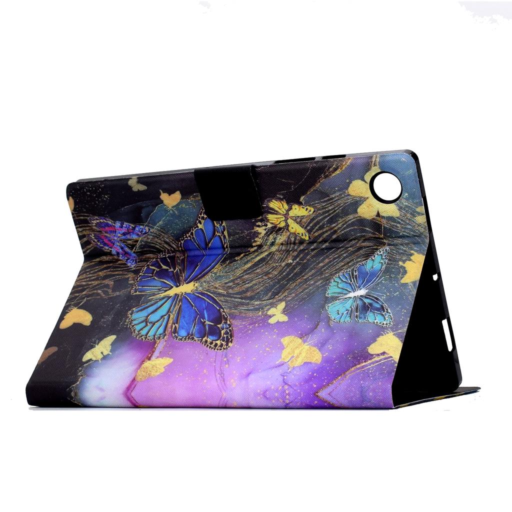 For Samsung Galaxy Tab A9 Case PU Leather Pattern Folding Stand Protective Tablet Cover