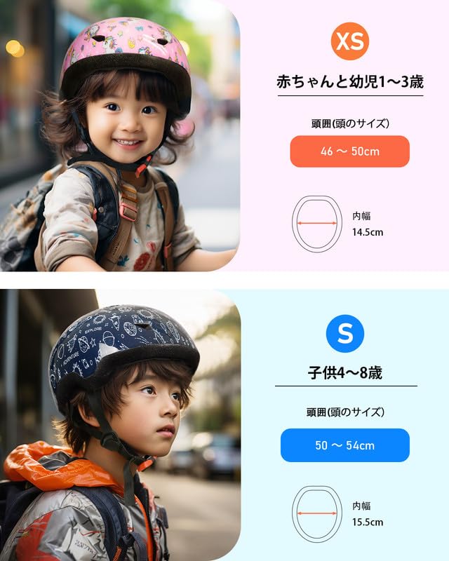 ASTM CPSC Certified Helmet for Year Olds Elementary School Grades Safe for Bicycles and Small Lightweight, & 4/5/6/7/8 (Toddlers, 1-2), Scooters,