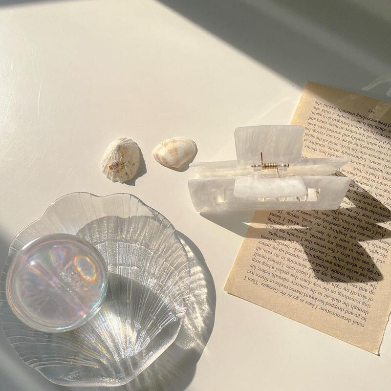 Smion Hair Clip Women's Pattern Acrylic Shiny Summer Hairpin