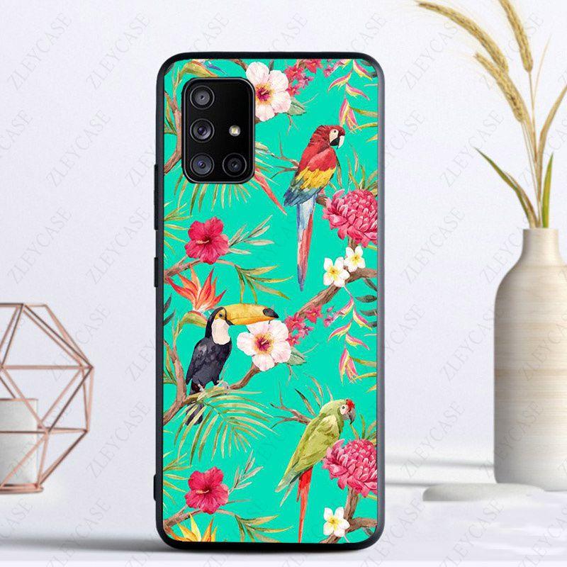 Tropische Waldtiere Toucan Telefonabdeckung für Samsung A13 A53 A11 A12 A32 A22 A52 A10S A41 A42 A33 A20E A30S A40 A51 A71 Hüllen
