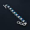 Naturblå Labradoritt Armbånd 925 Sterlingsølv Armbånd Justerbart Kjede Armbånd Håndlaget Boho Armbånd Edelstenssmykker Forlovelsesgaver