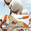 Reflective Dog Harness Leash Set Floral Pet Harness Vest Cat Chest Strap  Small Medium Dog Cat