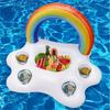 Sommerfest bøtte Rainbow Cloud Cup Holder Oppblåsbar Pool Float Øl Drikke Cooler Bord Bar Skuff Strand Svømmering
