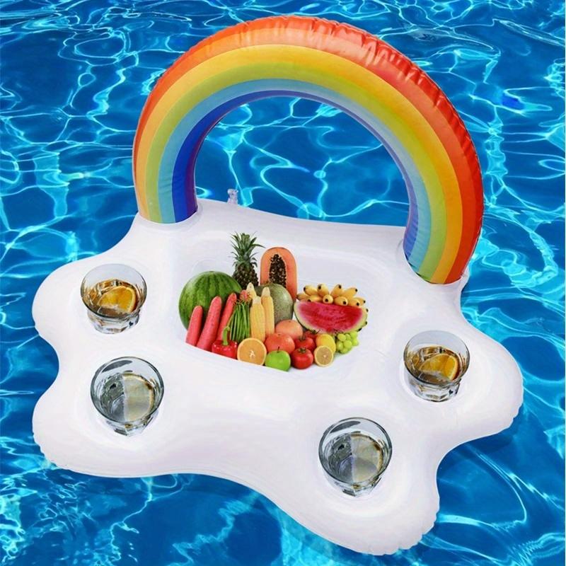 Kbelík na letní párty Rainbow Cloud Držák na poháry Nafukovací bazén Plovák Chladnička na pití piva Stolek Bar Tác Plážový koupací kruh