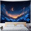 Dreamy Starry Sky Landscape Tapestries Moon Stars Hippie Home Decor Bedroom Dormitory Wall Hangings Artistic Backgrounds