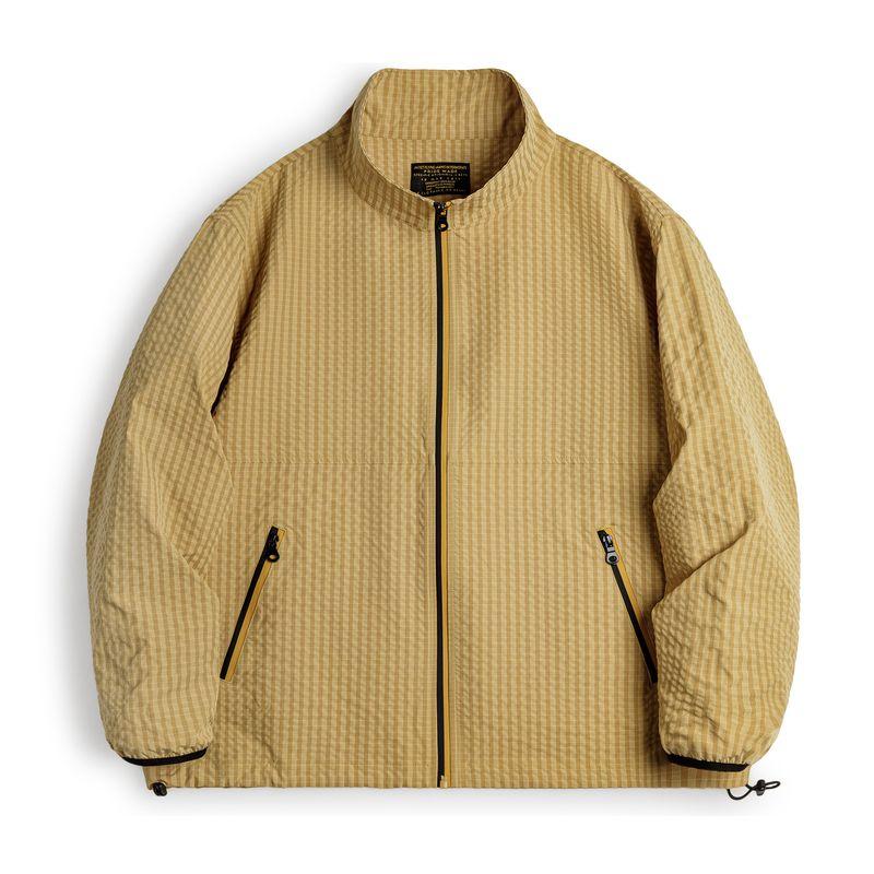 

Madden Parka American Outdoor Casual Mountain Jacket Texture Sense Breathable and Windproof Stand Collar Turmeric Outwear Male Autumn Summer Yellow XL