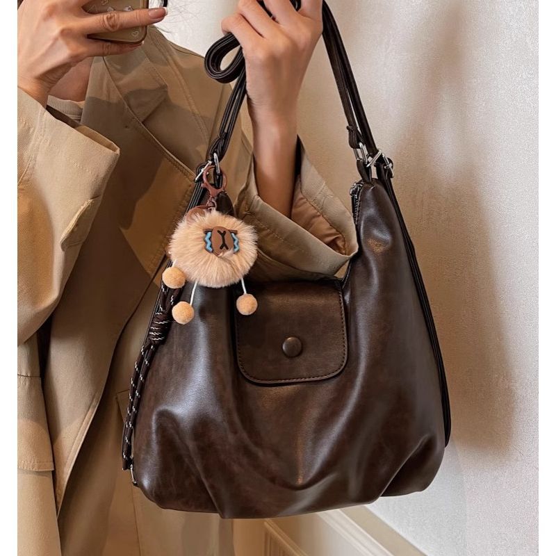 Premium Sense Retro Large-capacity Bag Women's 2025 New Spring and Summer Commuting Double Shoulder Back Bag Single Shoulder Tote Bag