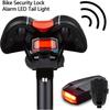 Rechargeable Battery Wireless Bike Alarm Wireless System USB Rechargeable Light  Night Riding