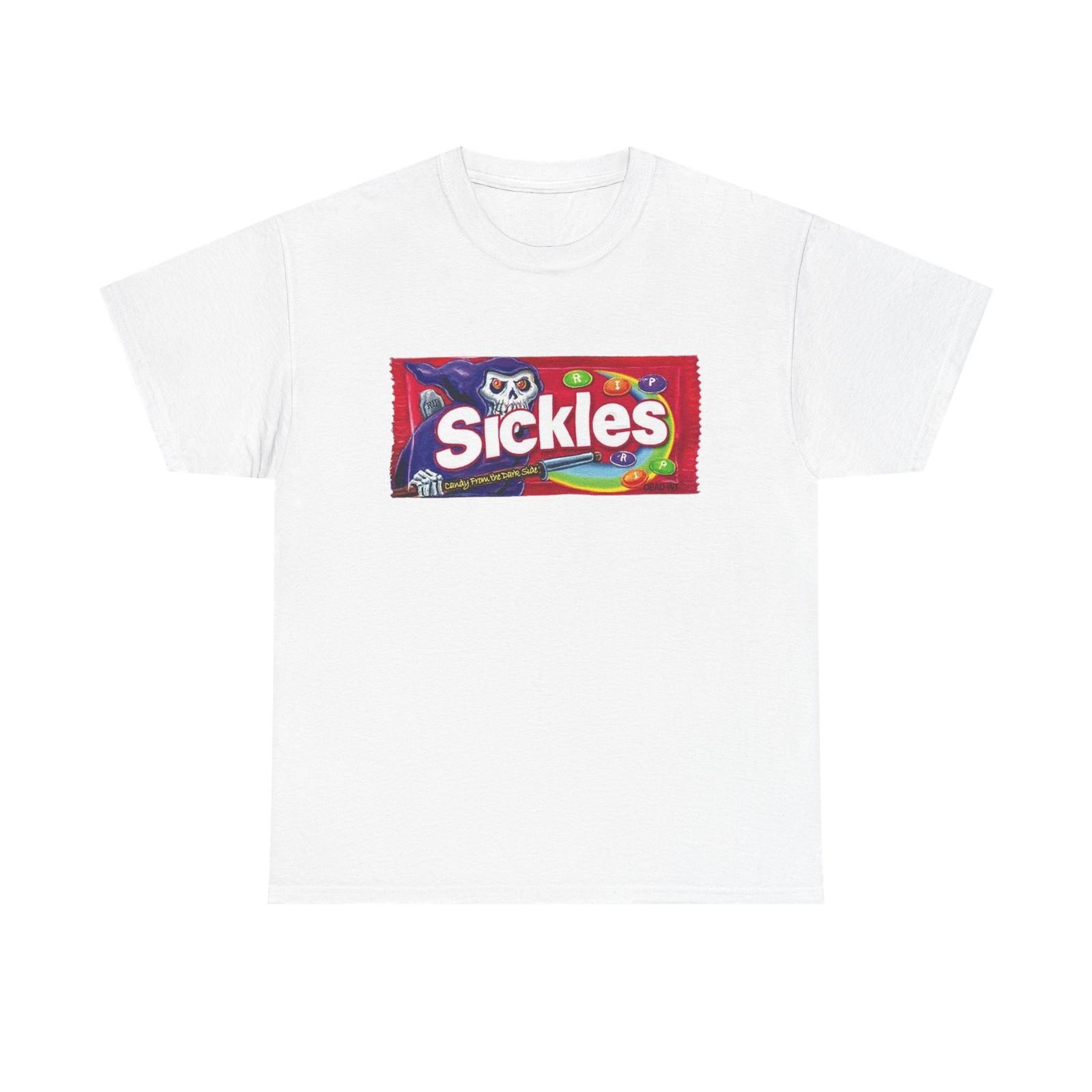 Wacky Packages Sickles Candy Printed T-Shirt Funny Skittles Parody S
