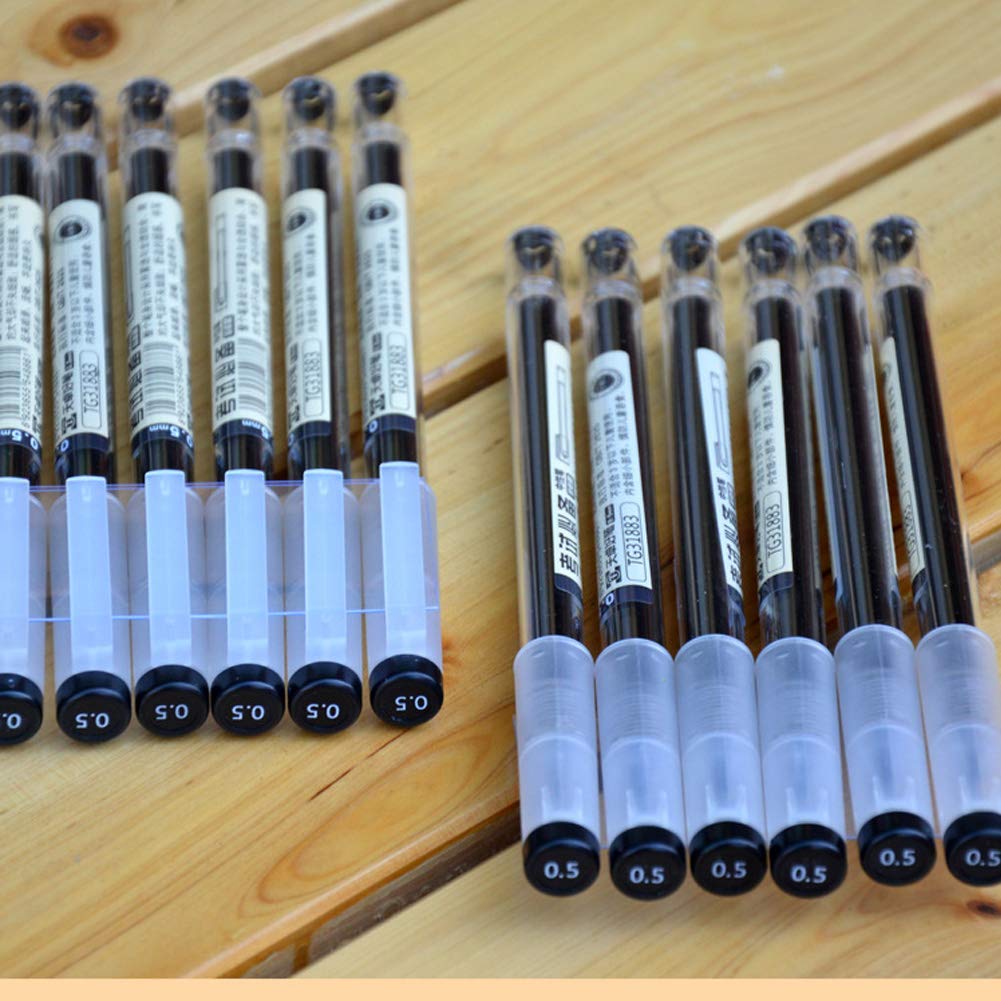 Sencoo 12-Pack Black Gel Ink Pens, Extra Fine Point, Ballpoint Pen, 0.35mm, Black, Office/School Stationery, Student Pens